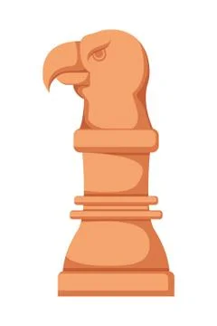 Isolated eagle bird chess piece vector design Stock Illustration