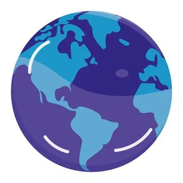 Isolated earth globe sketch image Vector Stock Illustration