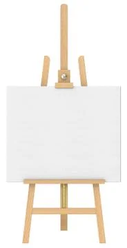 Isolated Easel and Canvas. Stock Illustration