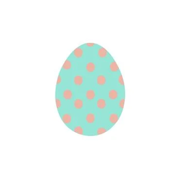 Isolated Easter Egg. Illustration. Flat Color. Vector. Stock Illustration