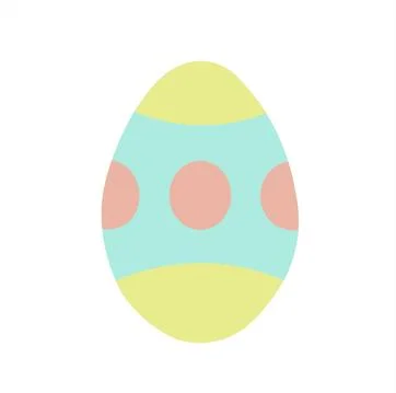Isolated Easter Egg with pink circles Vector. Stock Illustration