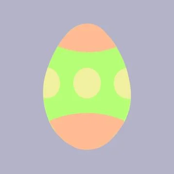 Isolated Easter Egg with pink circles Vector. Illustrazione stock