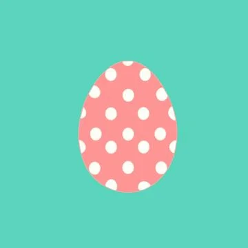 Isolated Easter Egg with white circles Vector. Illustrazione stock