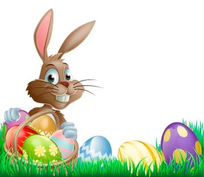 Isolated easter footer design Illustrazione stock