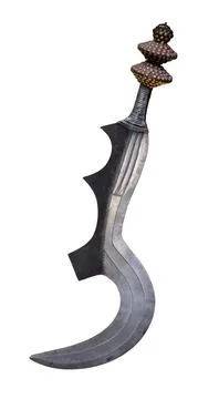 Isolated Eastern Curved Dagger Or Sword Stock Photos