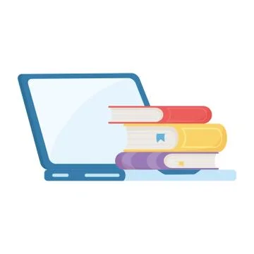 Isolated ebooks and computer vector design Illustrazione stock