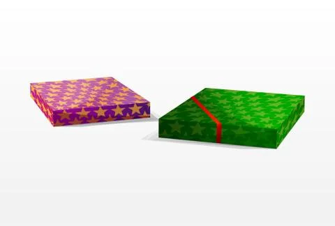 Isolated editable Christmas box 5 Stock Illustration