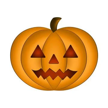 Isolated editable pumpkin with emotion. Vector illustration. EPS10 Stock Illustration