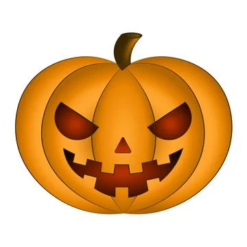 Isolated editable pumpkin with emotion. Vector illustration. EPS10 Stock Illustration