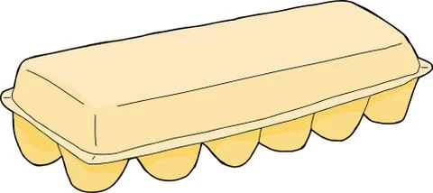 Isolated egg carton Stock Illustration