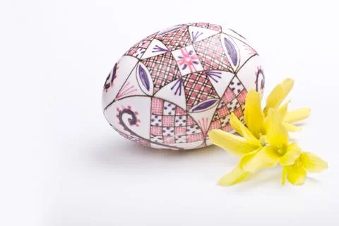 Isolated egg with flower Foto stock