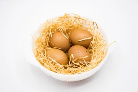 Isolated egg with nest Foto stock