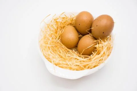 Isolated egg with nest Foto stock