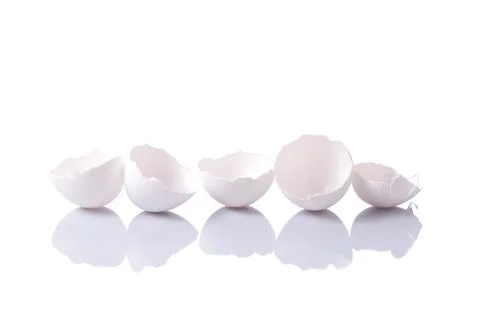 Isolated eggshells 스톡 사진