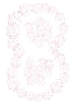 Isolated eight number Stock Illustration