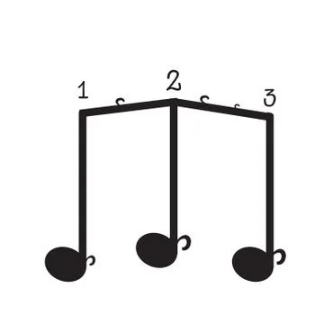 Isolated eighth musical note Stock Illustration