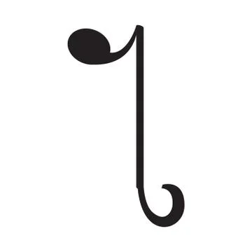 Isolated eighth rest musical note Stock Illustration