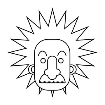 Isolated einstein design Stock Illustration