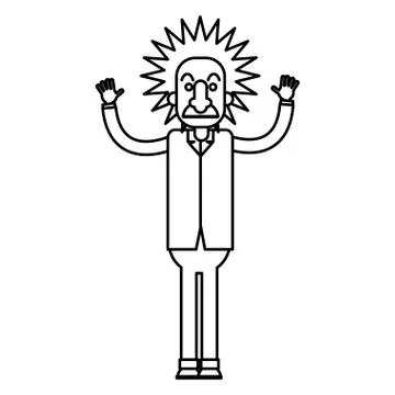Isolated einstein design Stock Illustration