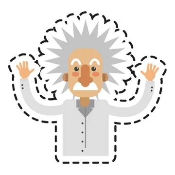 Isolated einstein design Stock Illustration