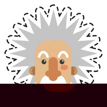 Isolated einstein design Stock Illustration