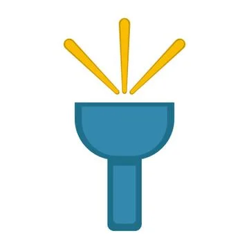 Isolated electric lantern icon Stock Illustration