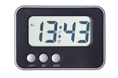 Isolated electronic clock Stock Photos
