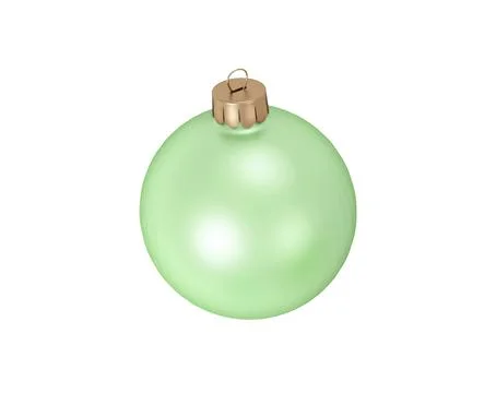 Isolated elegance green Christmas decorative ball on transparent background Stock Illustration
