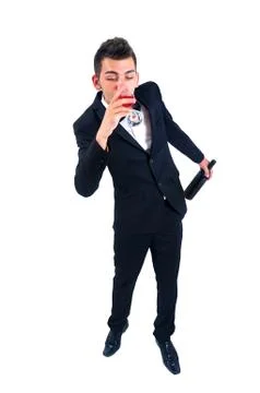 Isolated elegant man Photos