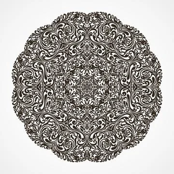 Isolated element baroque style Stock Illustration