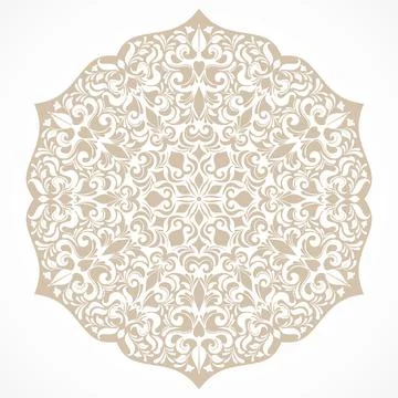 Isolated element baroque style Stock Illustration