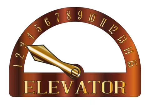 Isolated Elevator Floor Indicator Stock Illustration
