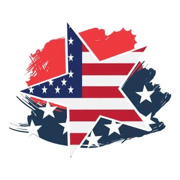 Isolated empty american emblem Stock Illustration