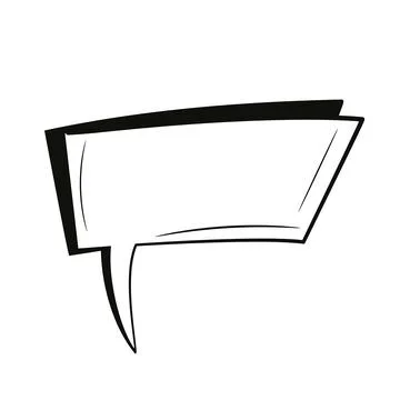 Isolated empty comic bubble chat Illustrazione stock