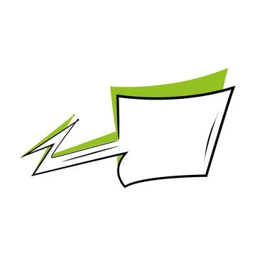 Isolated empty comic bubble chat Stock Illustration