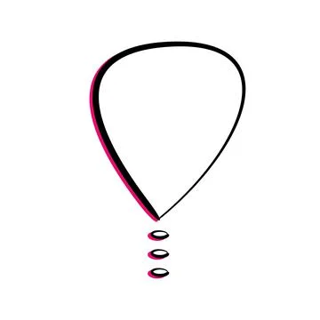 Isolated empty comic bubble chat Stock Illustration