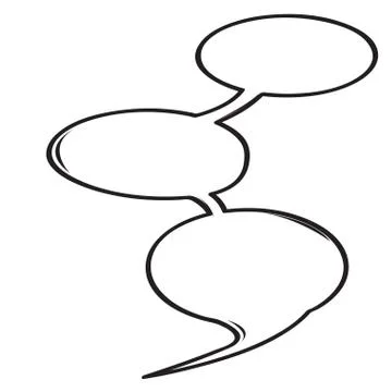 Isolated empty comic speech bubble Illustrazione stock