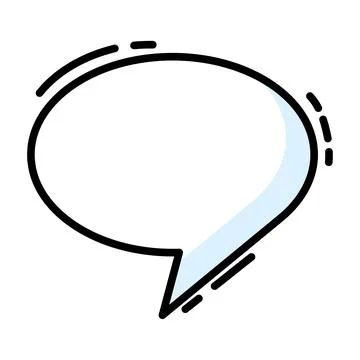 Isolated empty comic speech bubble Vector Stock Illustration