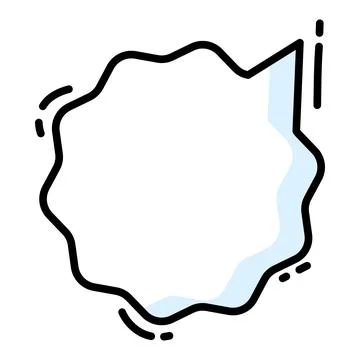 Isolated empty comic speech bubble Vector Stock Illustration