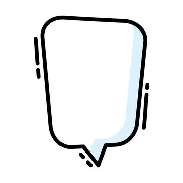 Isolated empty comic speech bubble Vector Illustrazione stock