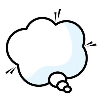 Isolated empty comic speech bubble Vector Stock Illustration