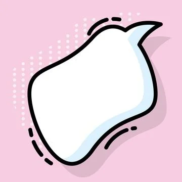 Isolated empty comic speech bubble Vector Stock Illustration