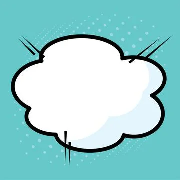 Isolated empty comic speech bubble Vector Stock Illustration