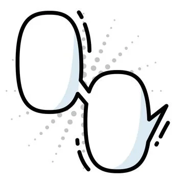 Isolated empty comic speech bubble Vector Stock Illustration