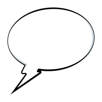 Isolated empty comic speech bubble chat Vector Illustrazione stock