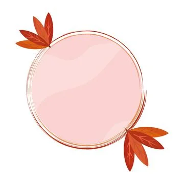 Isolated empty label with autumn leaves Vector Stock Illustration