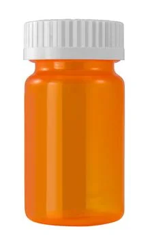 Isolated Empty Medicine Bottle Stock-Fotos