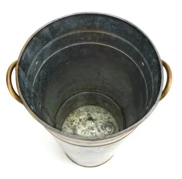 Isolated Empty Metal Bin Stock Photos