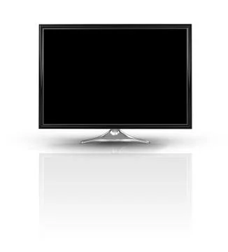 Isolated empty new modern black screen equipment  illustration 스톡 일러스트