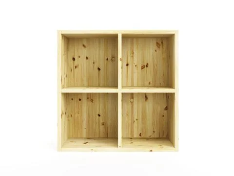 Isolated empty pine box Illustrazione stock